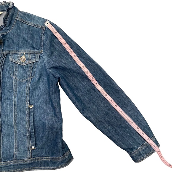 Christopher & Banks Jean Jacket with Studded Details Small - Picture 12 of 16